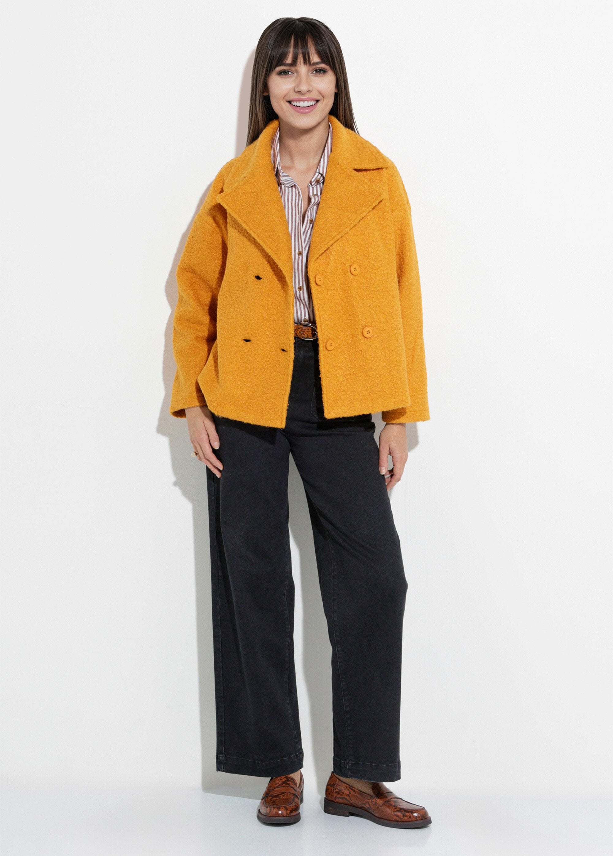 Short,_plain,_bouclé-style_pea_coat_Mustard_SF1_slim