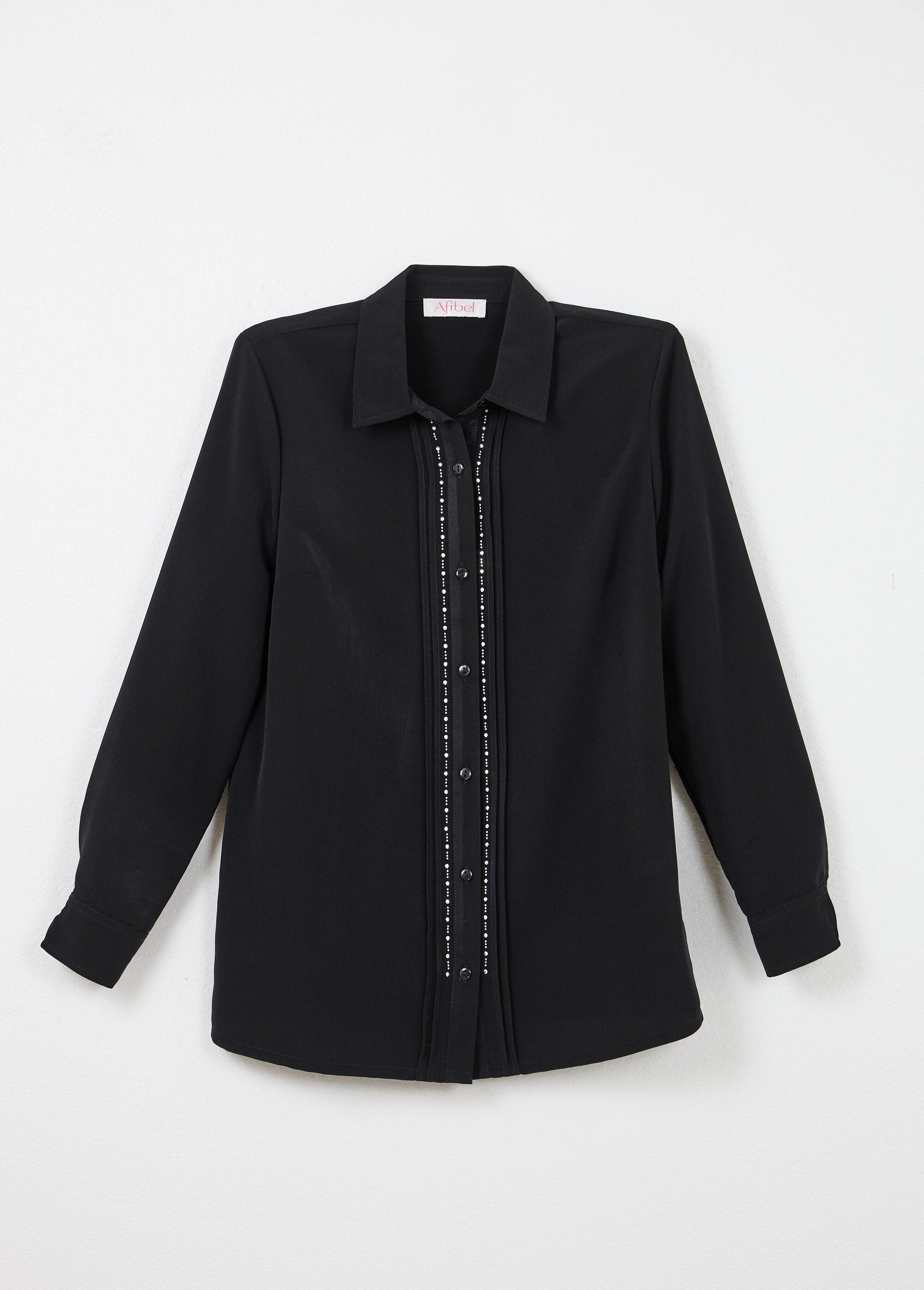Plain_buttoned_long_rhinestone_blouse_with_shirt_collar_Black_AP1_slim