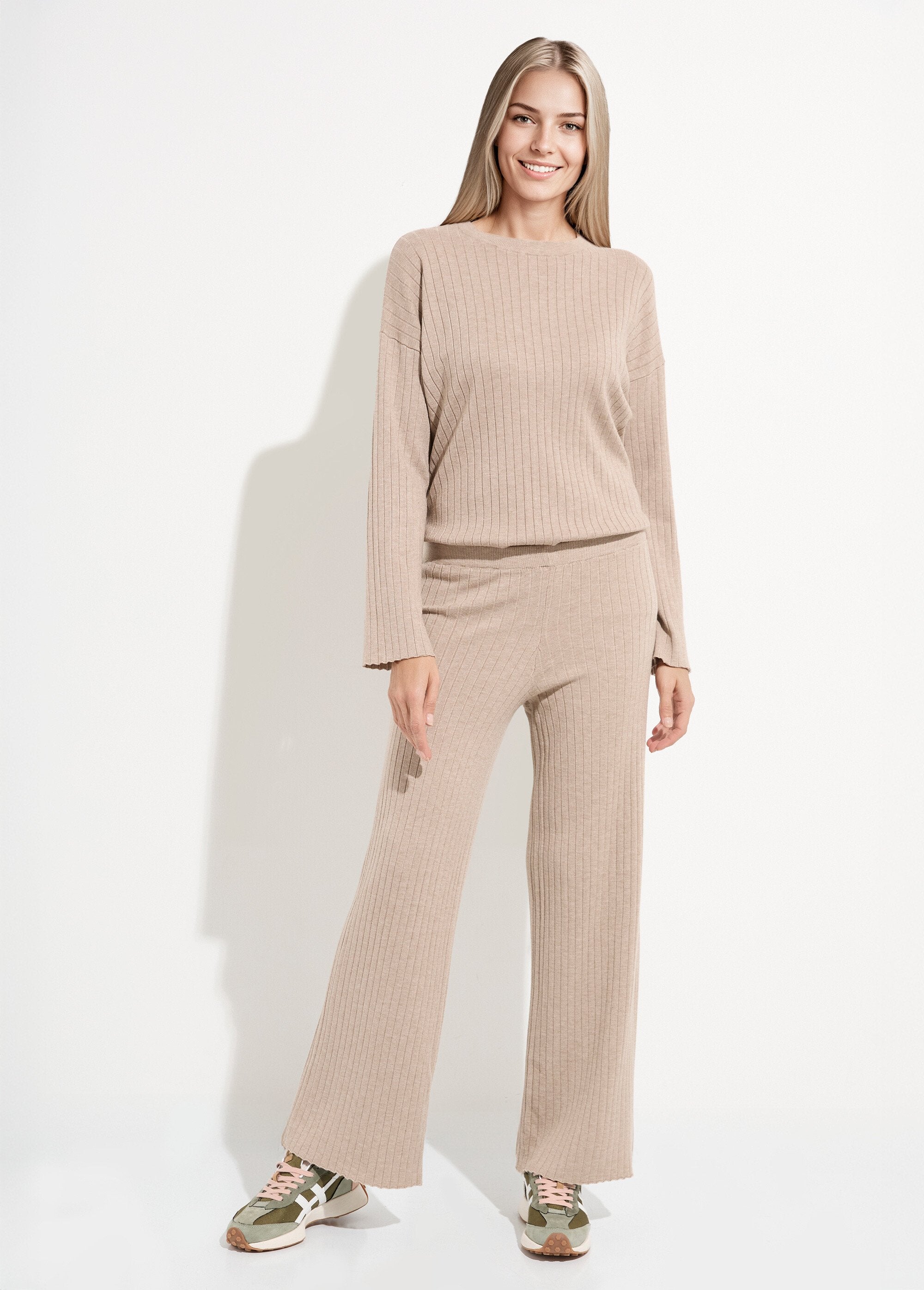 Comfort_pants,_flat_ribbed_knit_Beige_SF1_slim