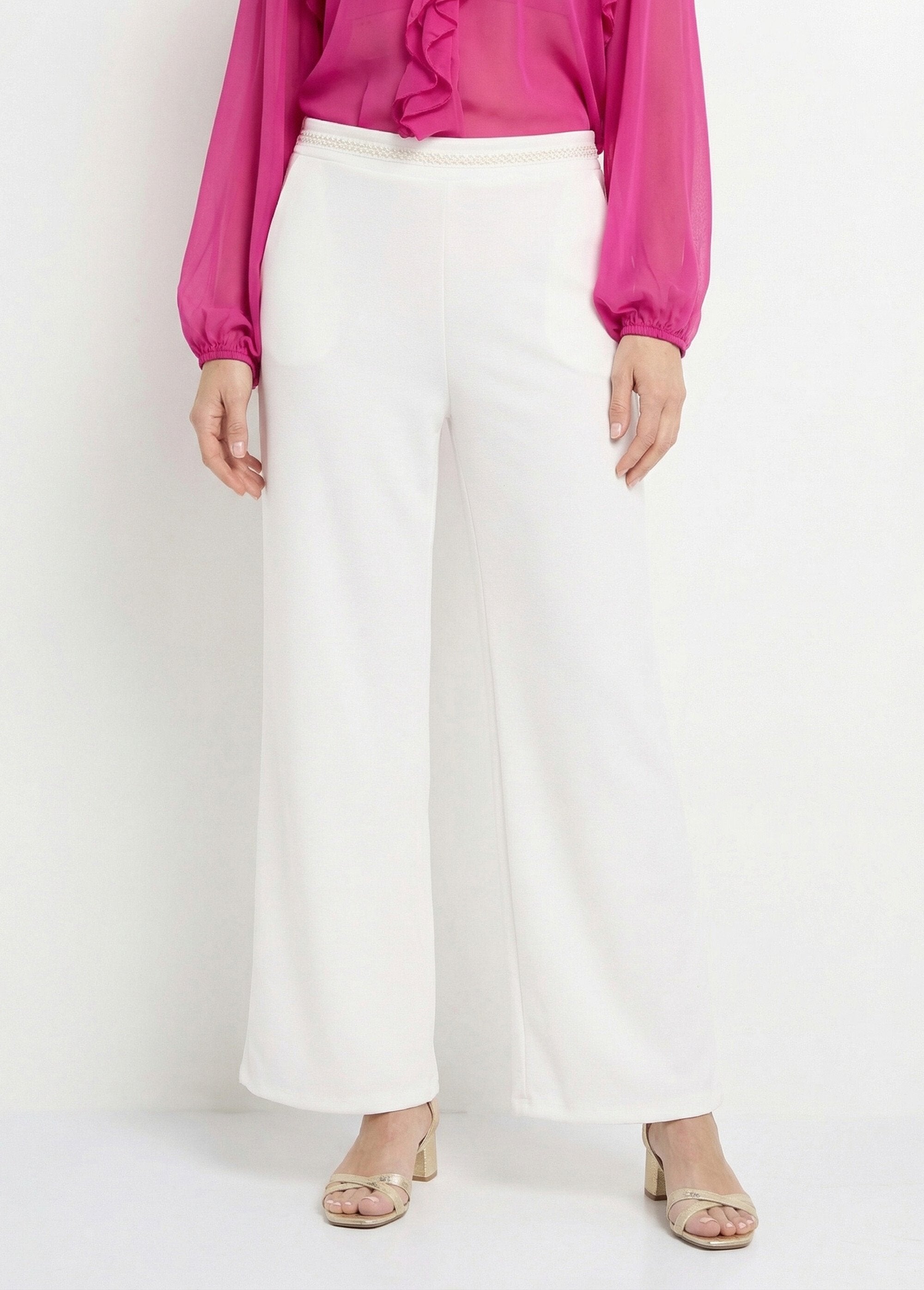 Pantalon_maille_avec_galon_à_la_taille_Ecru_FA1_slim