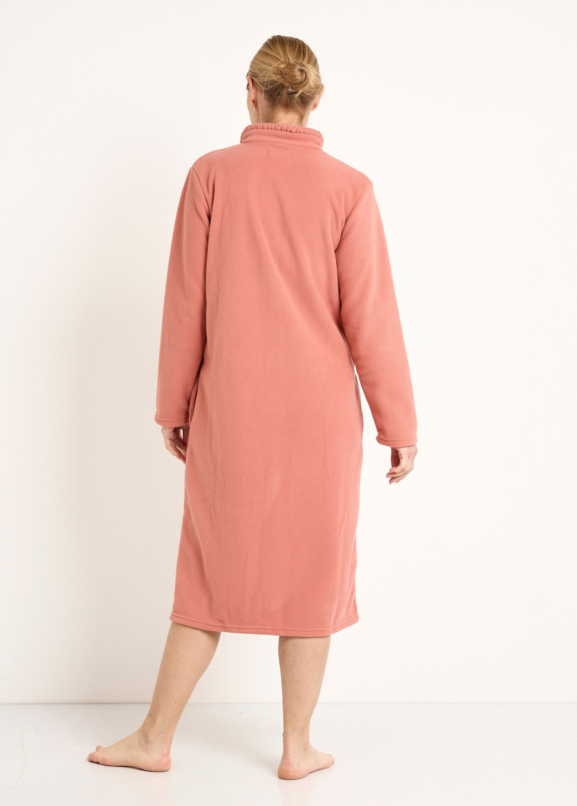 Fleece_bathrobe_with_buttoned_collar,_length_115_cm_Terracotta_DO1_slim
