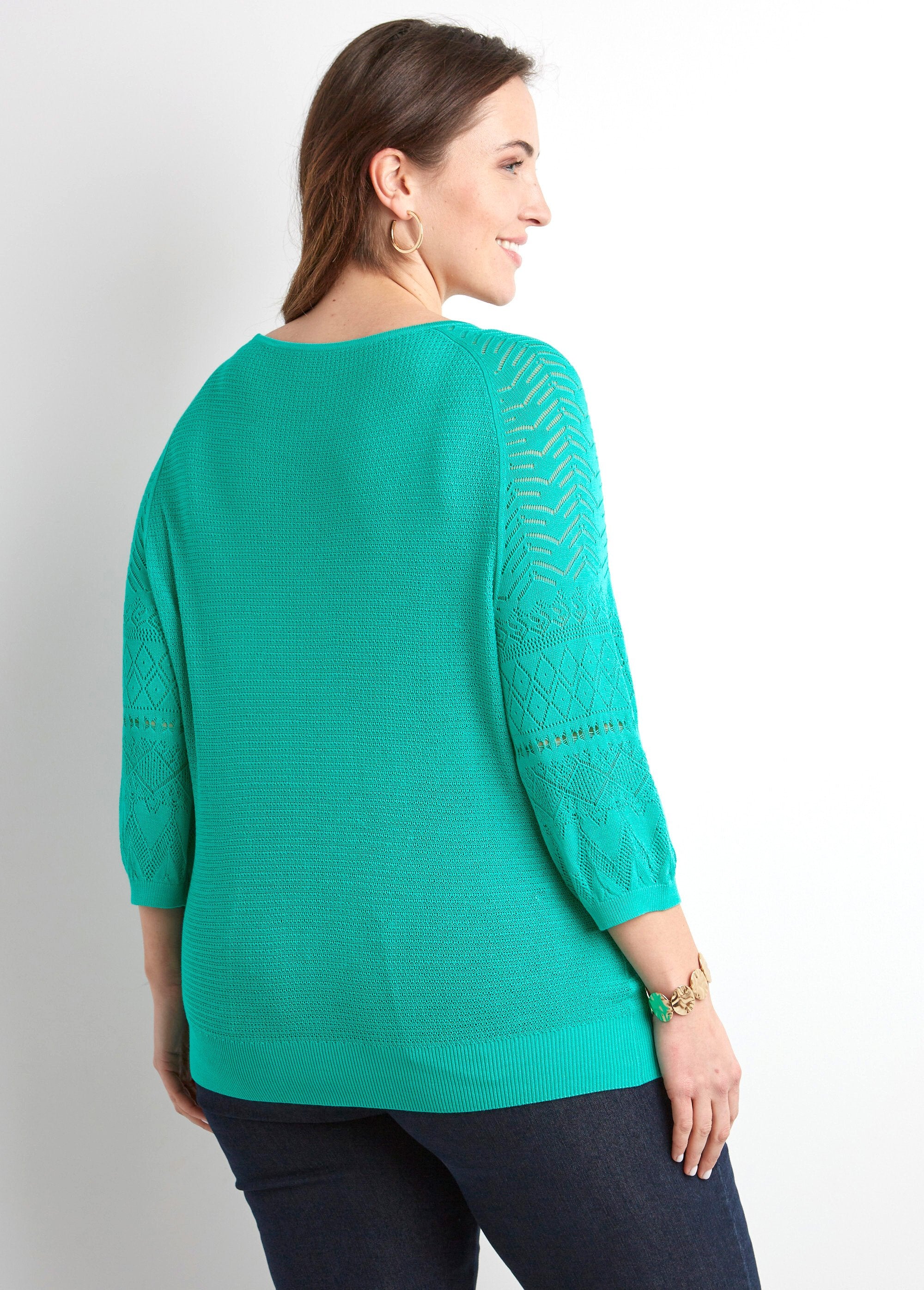 Lightweight_sweater_with_3/4_raglan_sleeves_and_round_neck_Aqua_DO1_curvy
