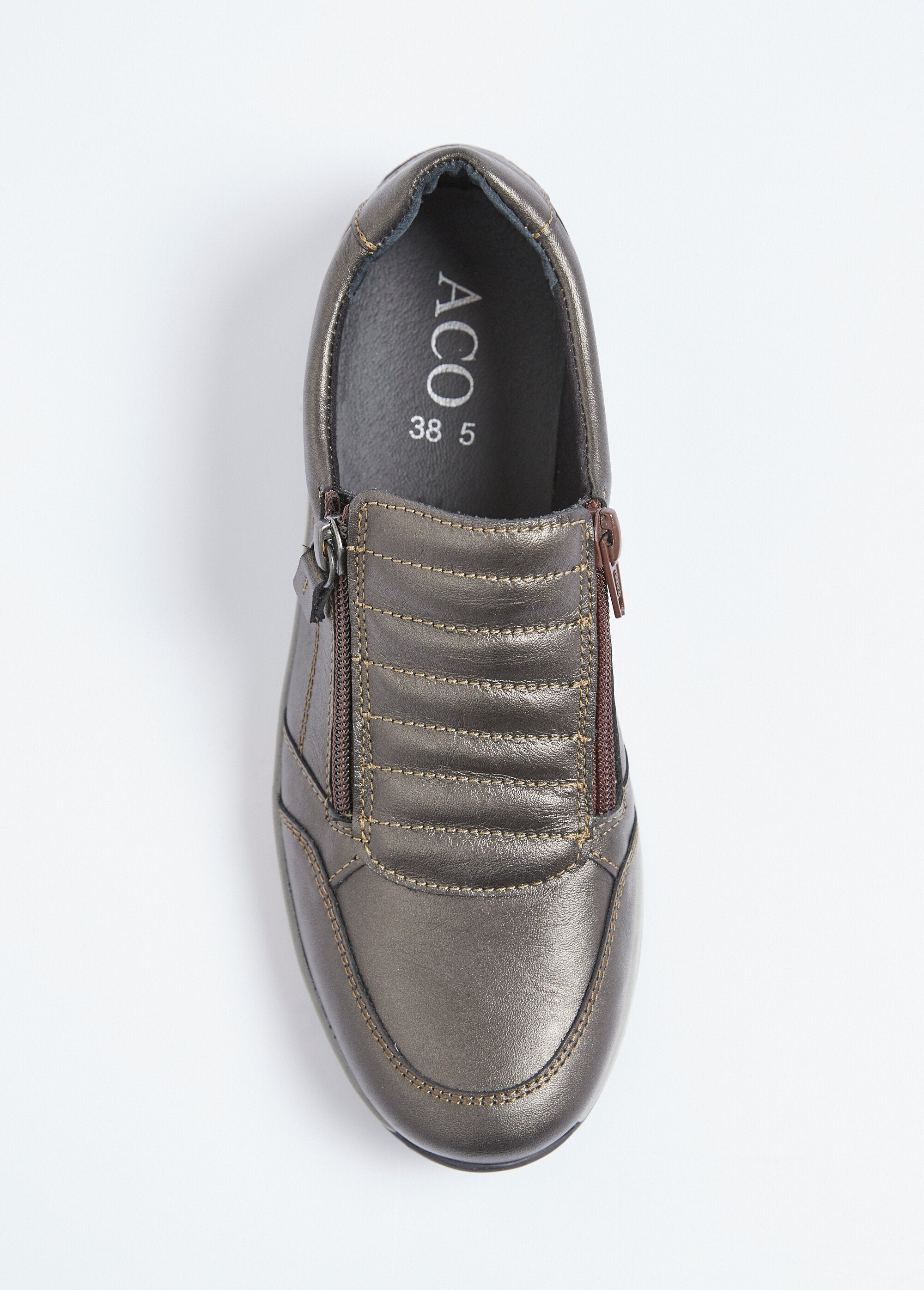 Baskets_cuir_zippées_grande_largeur_Bronze_OV1_slim