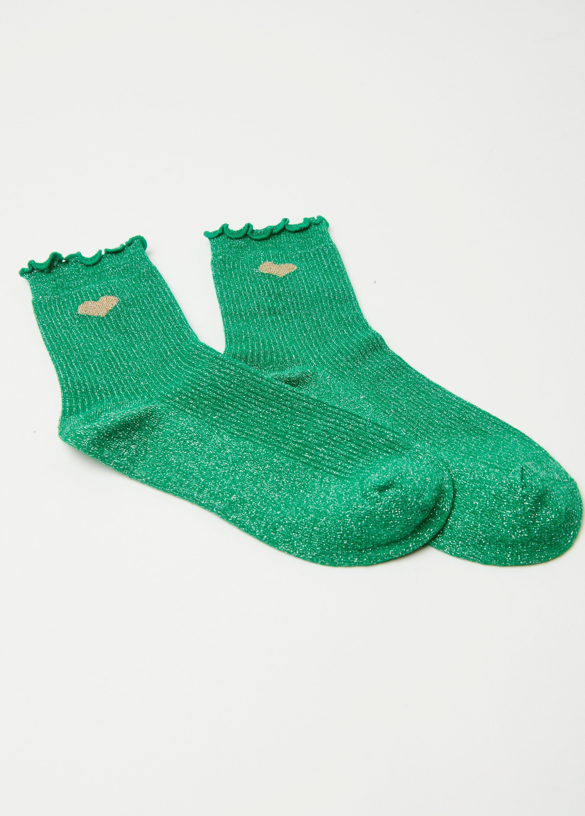 Heart_pattern_glitter_socks_Green_FA1_slim