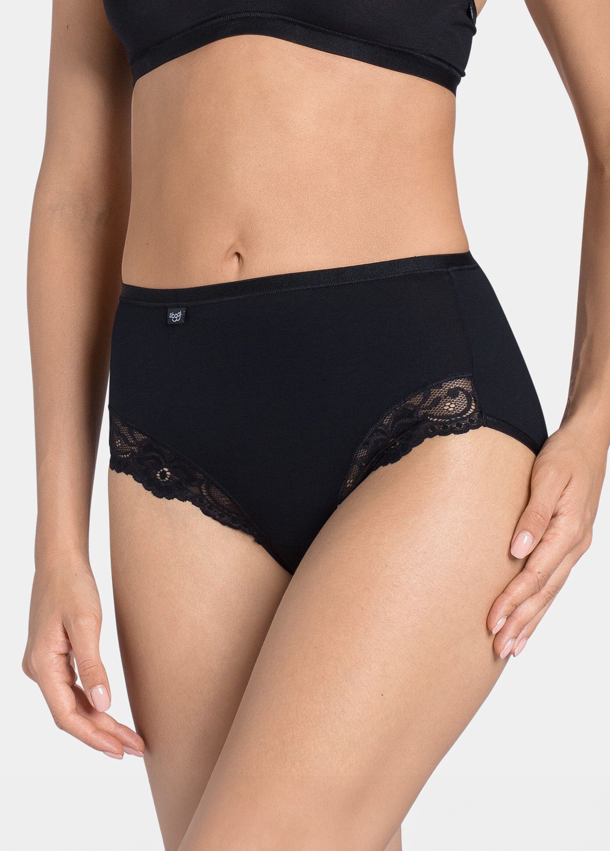 Sloggi®_-_Culotte_taille_haute_dentelle_Noir_GA1_slim