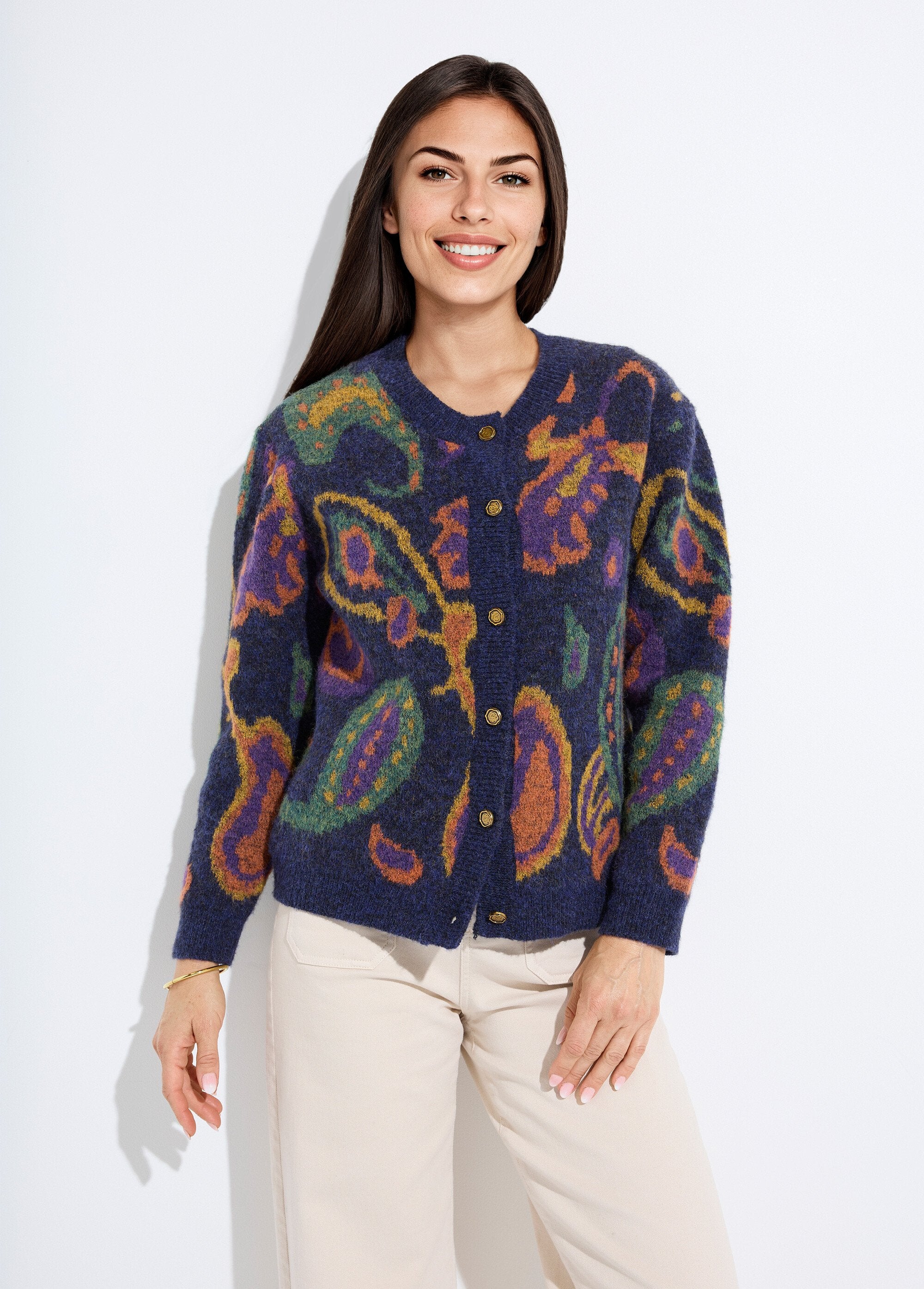 Gilet_chaud_court_boutonné_jacquard_avec_laine_Fond_marine_FA1_slim