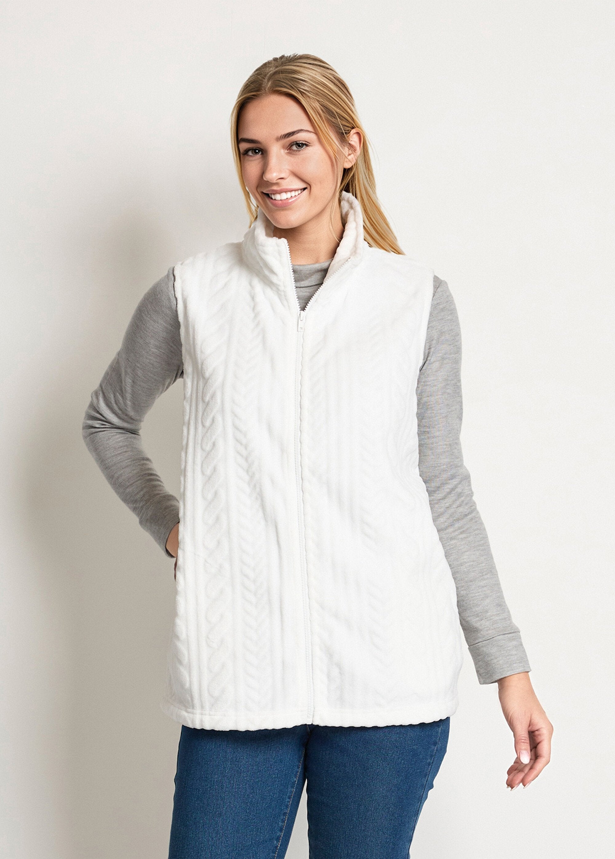 Gilet_sans_manches_zippé_polaire_toucher_peluche_Blanc_FA1_slim