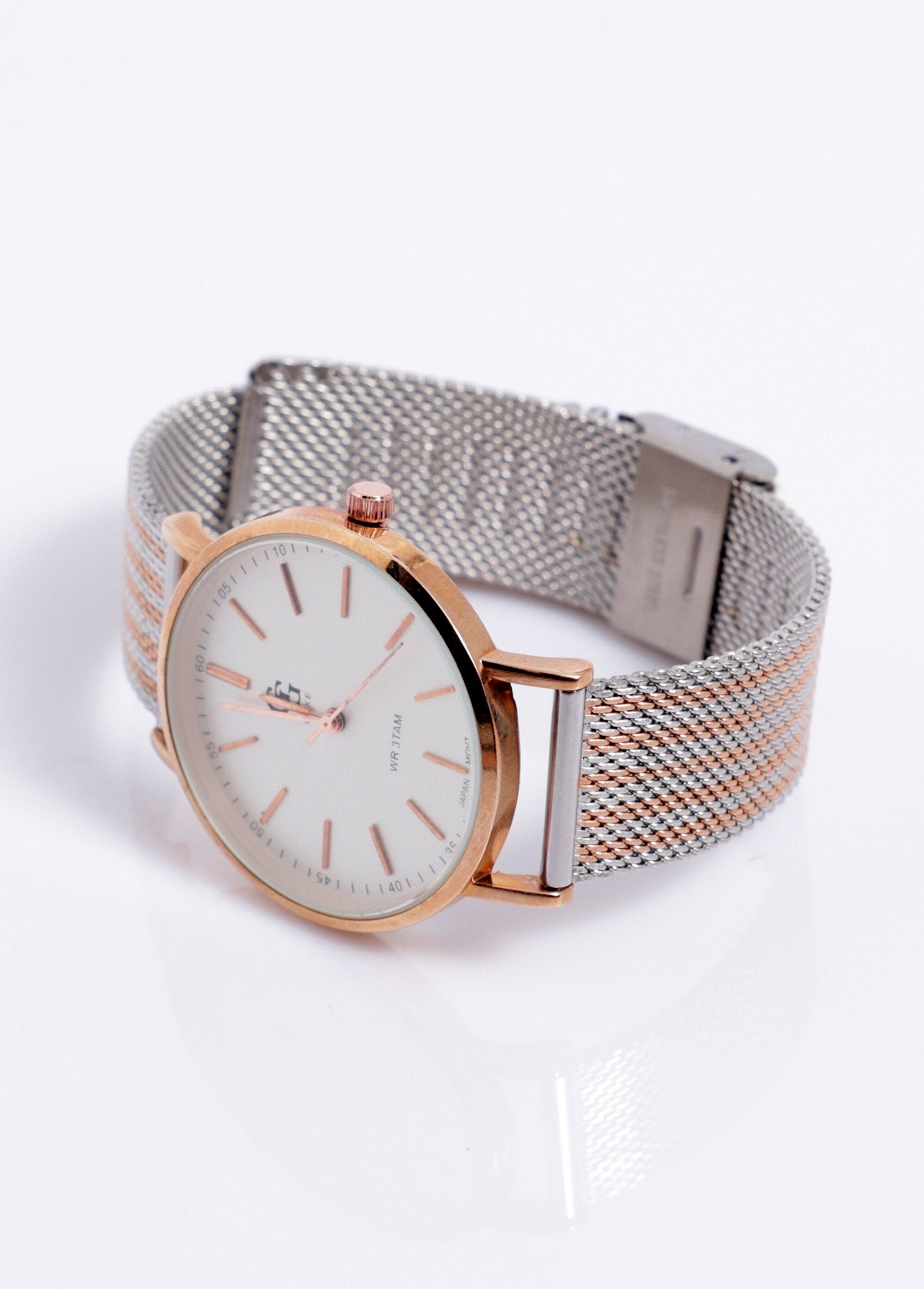 Watch_with_two-tone_Milanese_mesh_bracelet_Rose_silver_white_DE1_slim
