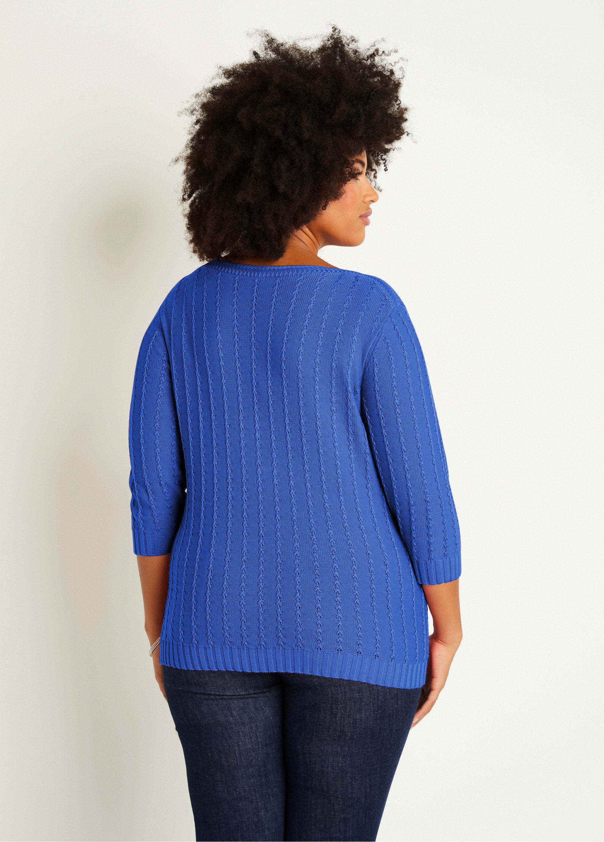 Boat_neck_sweater_with_3/4_sleeves_Blue_DO1_curvy