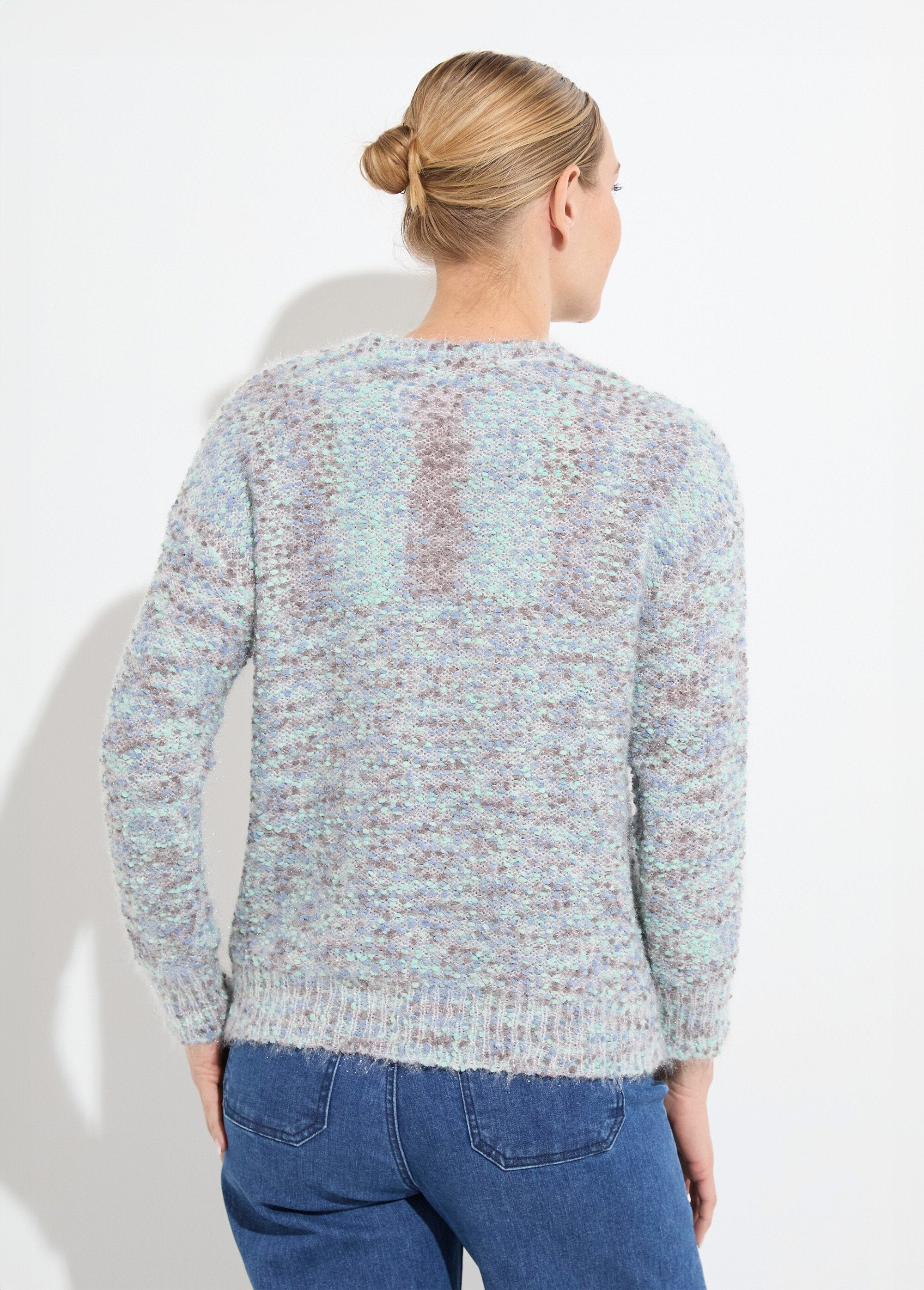 Pull_doux_col_rond_maille_boule_multicolore_Chine_bleu_DO1_slim