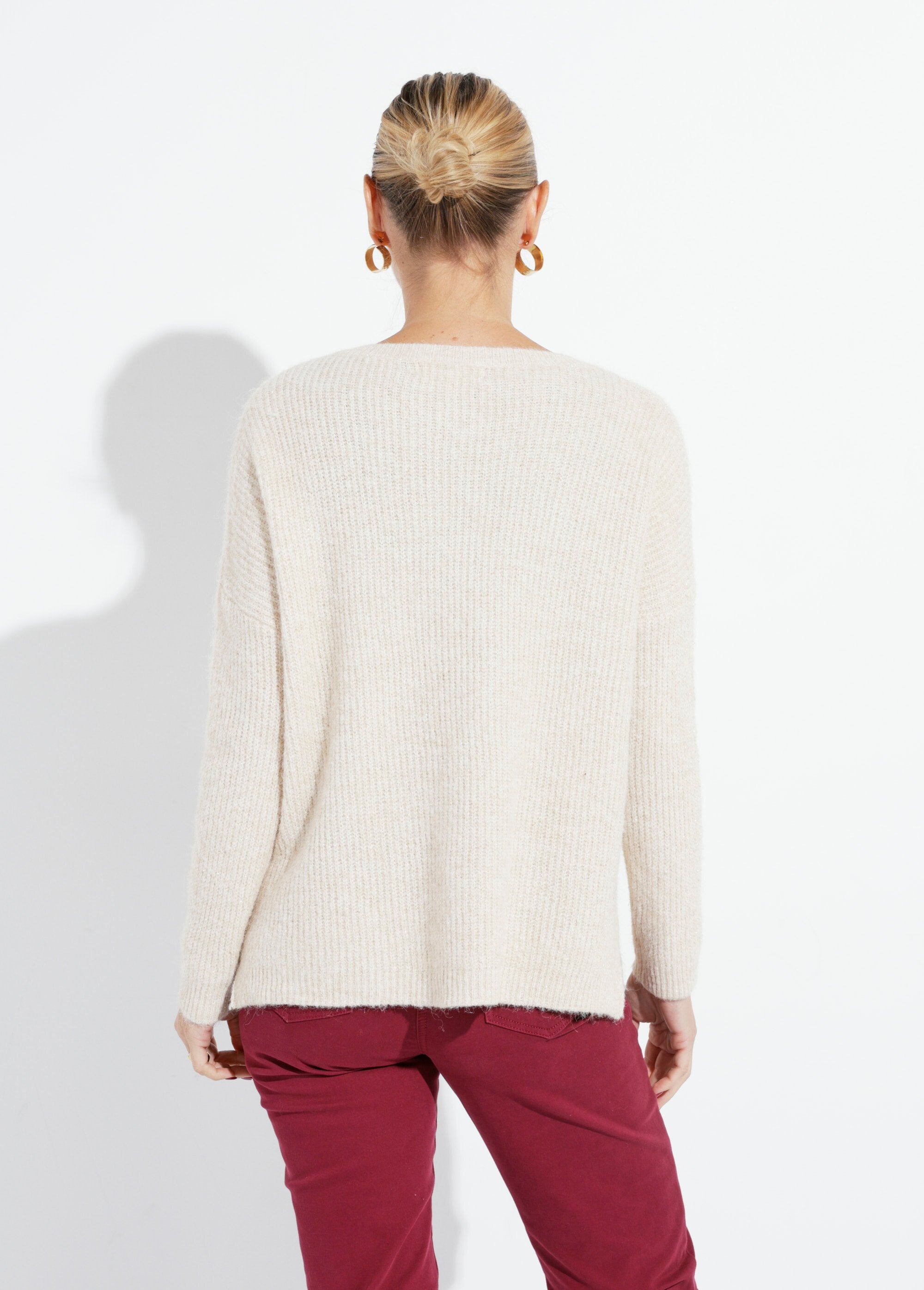 Pull_maille_mousseuse_encolure_bateau_Beige_DO1_slim