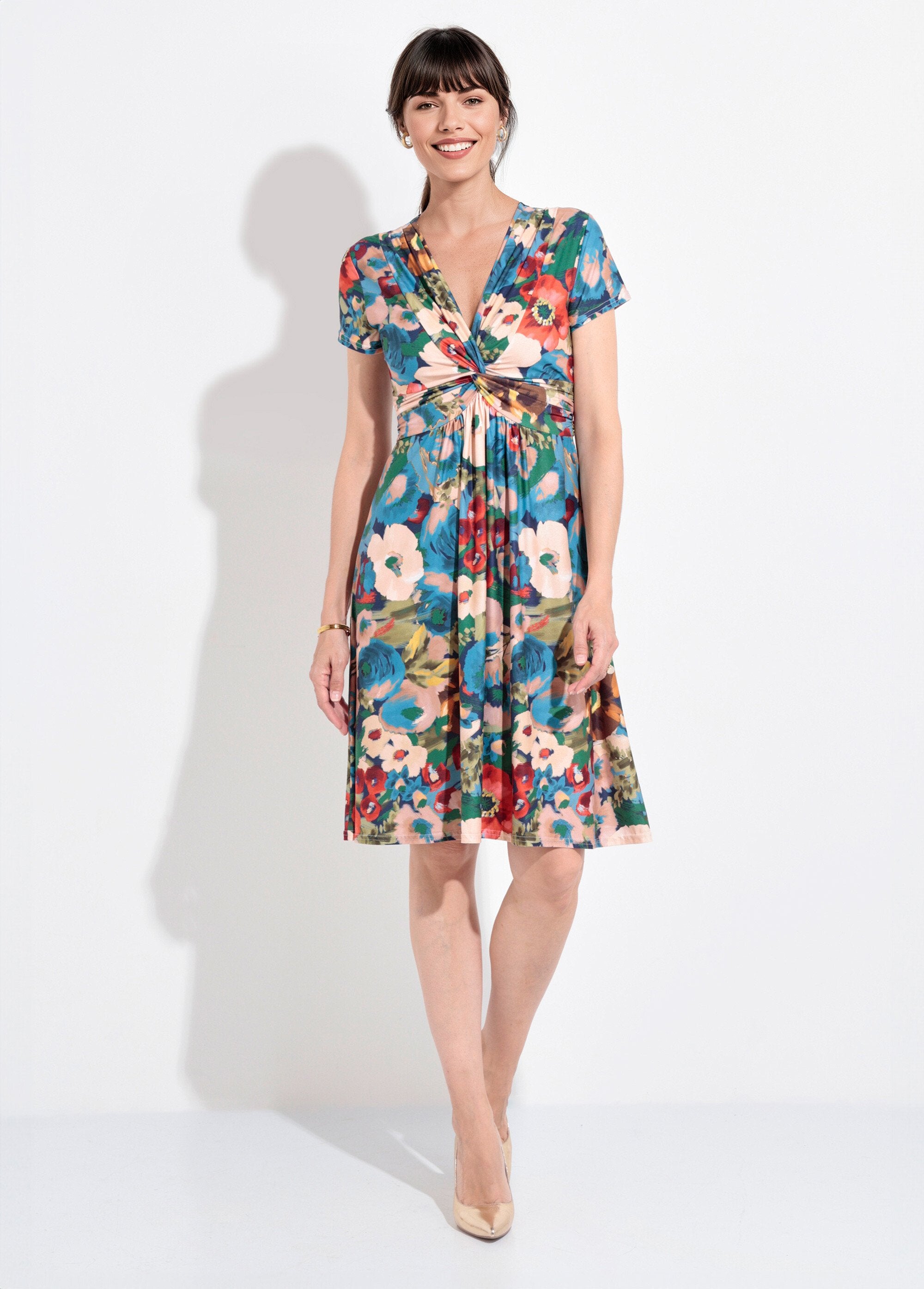 Short-sleeved_poppy_print_dress_Blue_and_red_FA1_slim