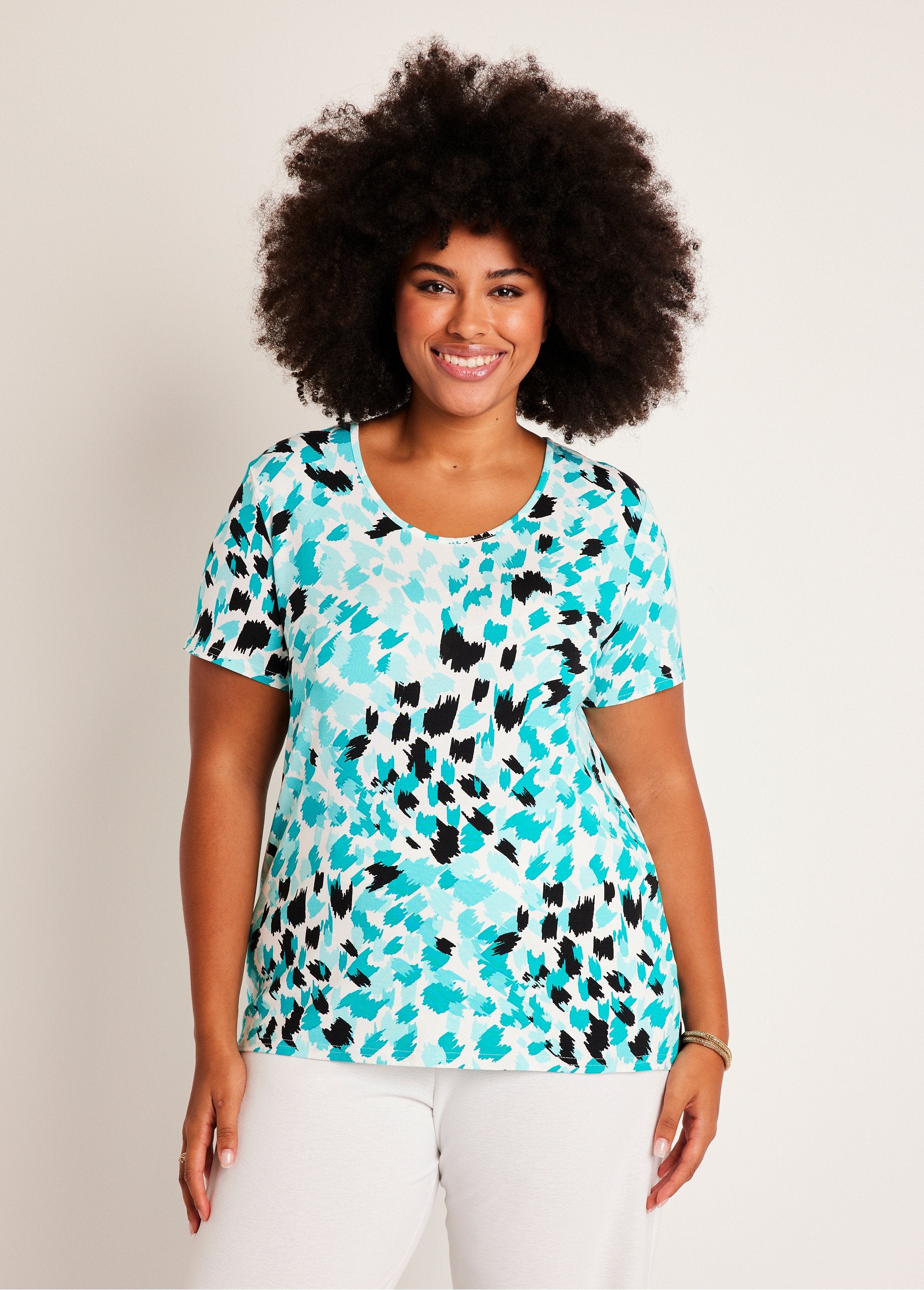 Short-sleeved_printed_cropped_t-shirt_Emerald_FA1_curvy