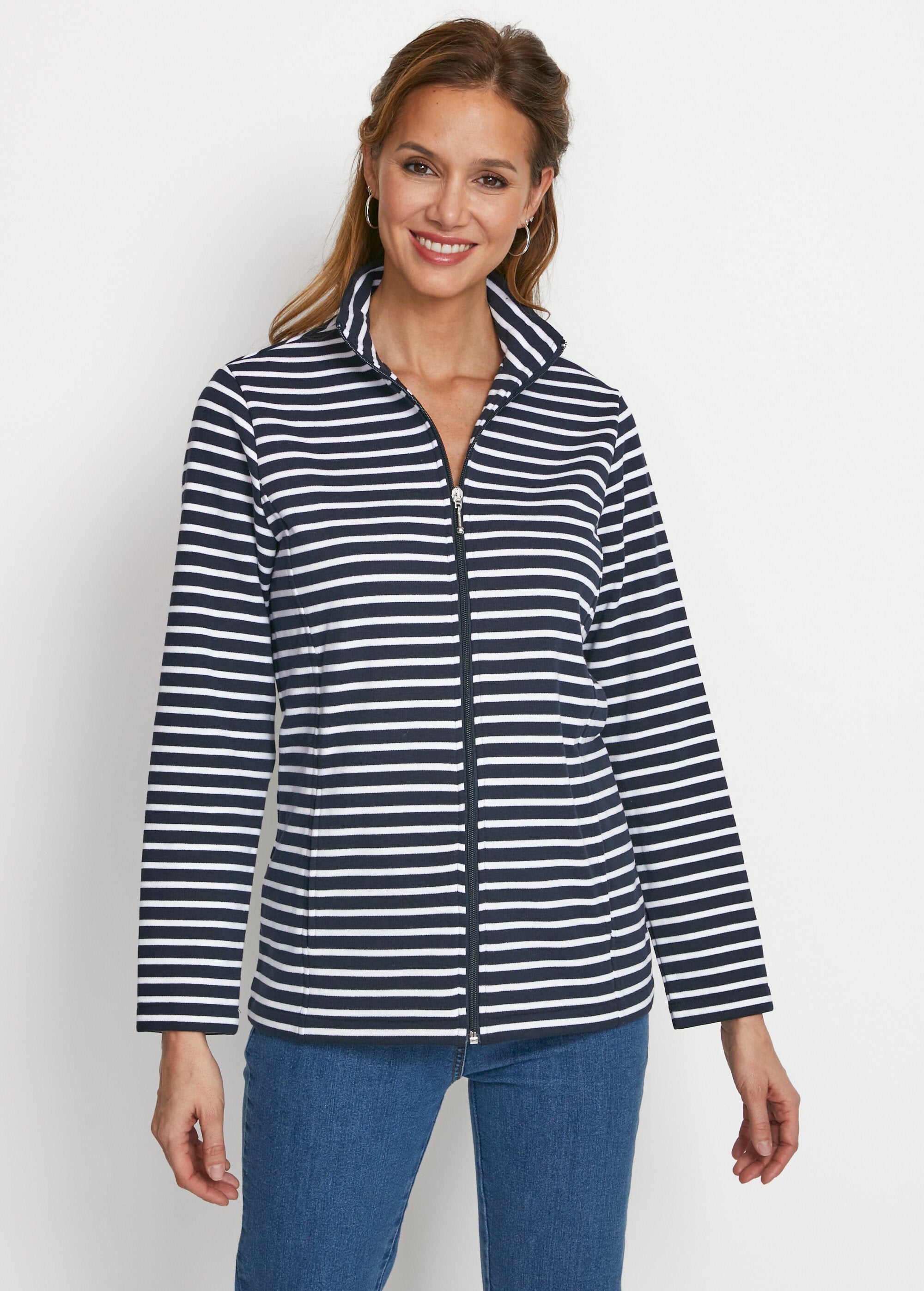 High_collar_lounge_jacket_Navy_stripe_FA1_slim