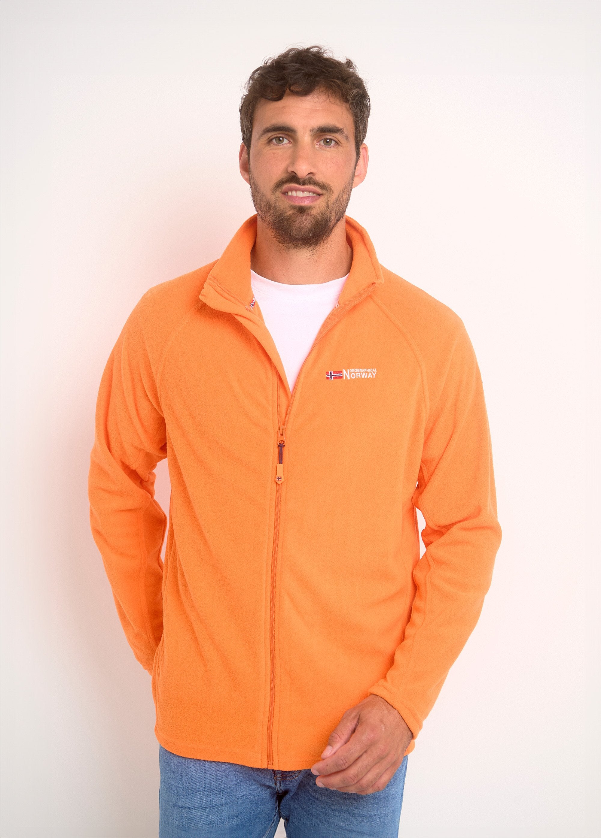 Warm_fleece_jacket_with_stand-up_collar_Orange_FA1_slim